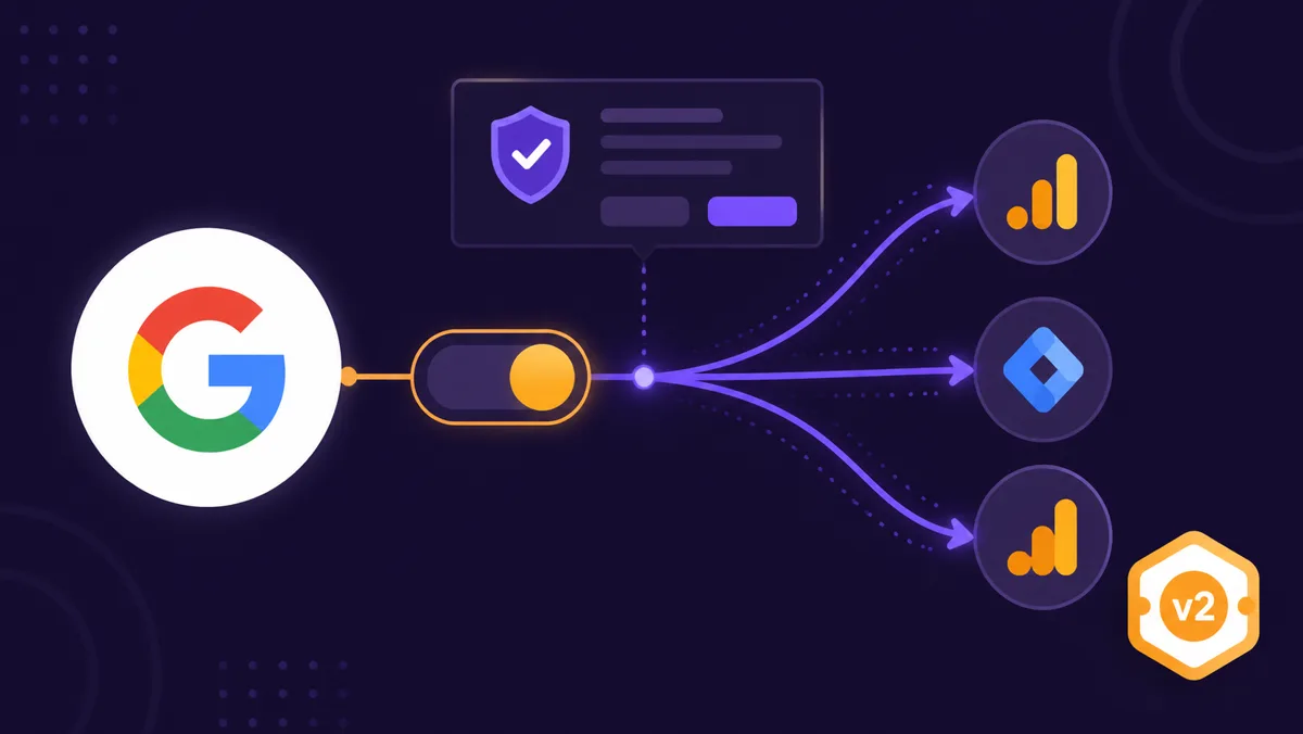 Google consent settings shown as four connected privacy controls