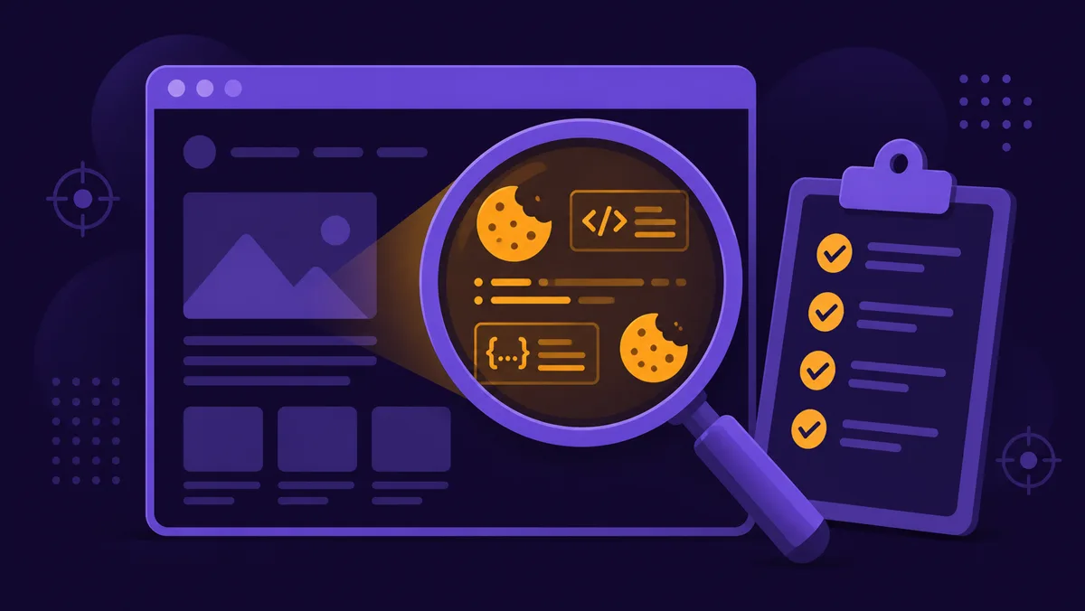 Illustration of a website cookie audit checklist